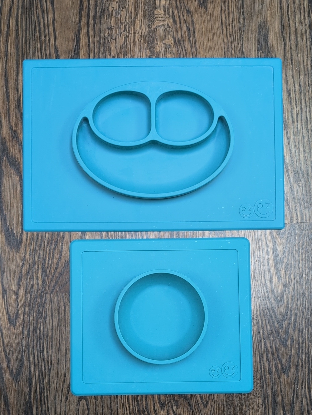 Blue Silicone Suction Placemat & Bowl Set for Kids